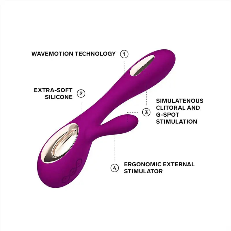 LELO Soraya Wave™ rechargeable massager wearable compact design dual action motor whisper quiet deep rose Singapore
