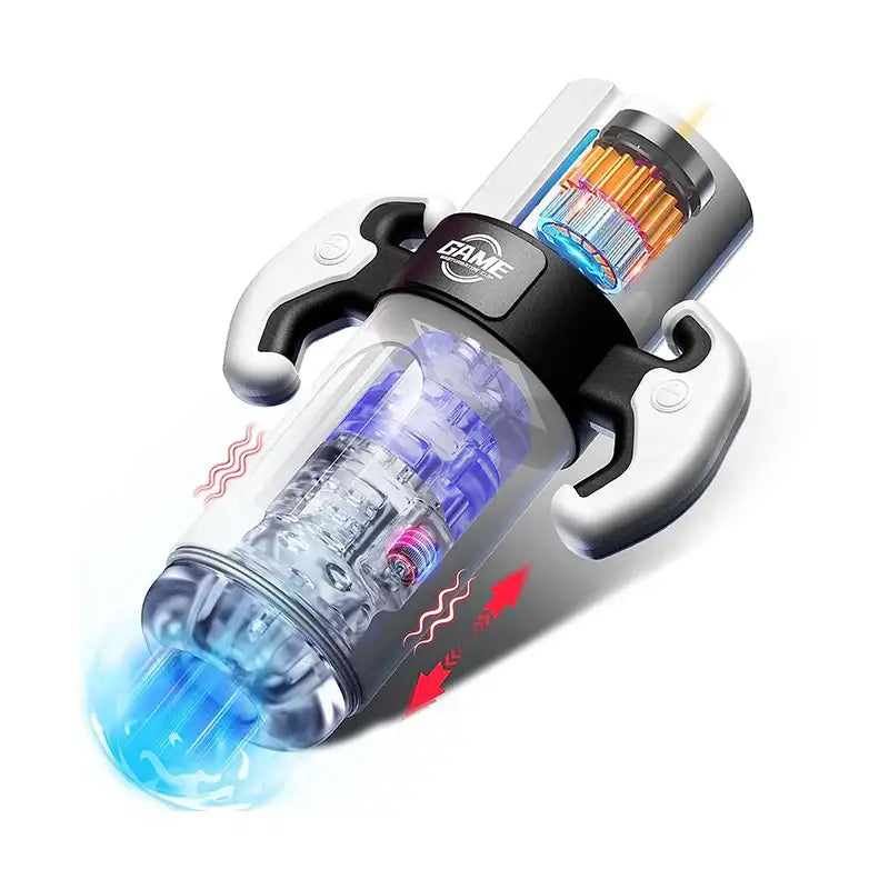 Silver Galaxy - Thrusting Rotating Masturbator and Penis Trainer - Frisky Business Adult Sex Toys Shop