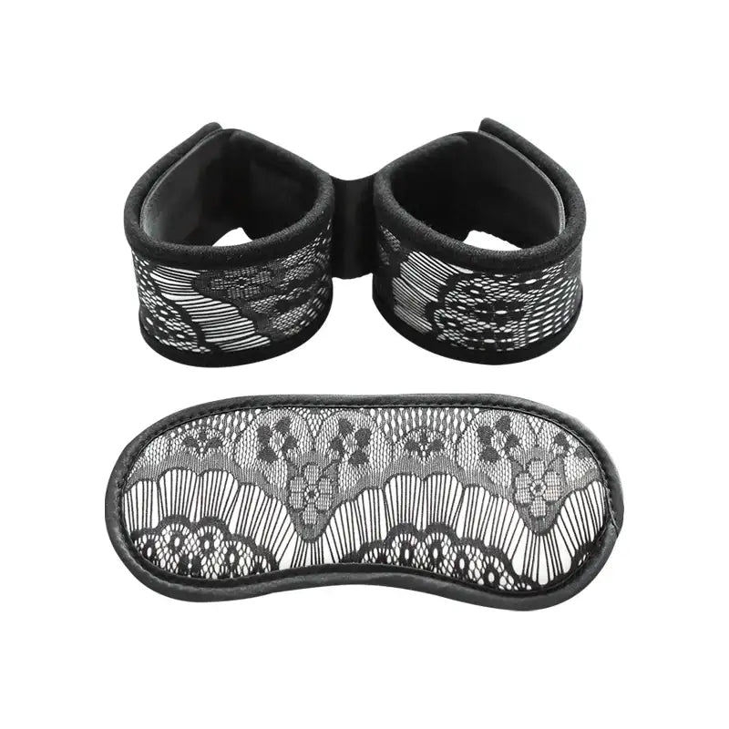 Hidden Luxe - Blindfold and Handcuffs Set - Frisky Business Adult Sex Toys Shop