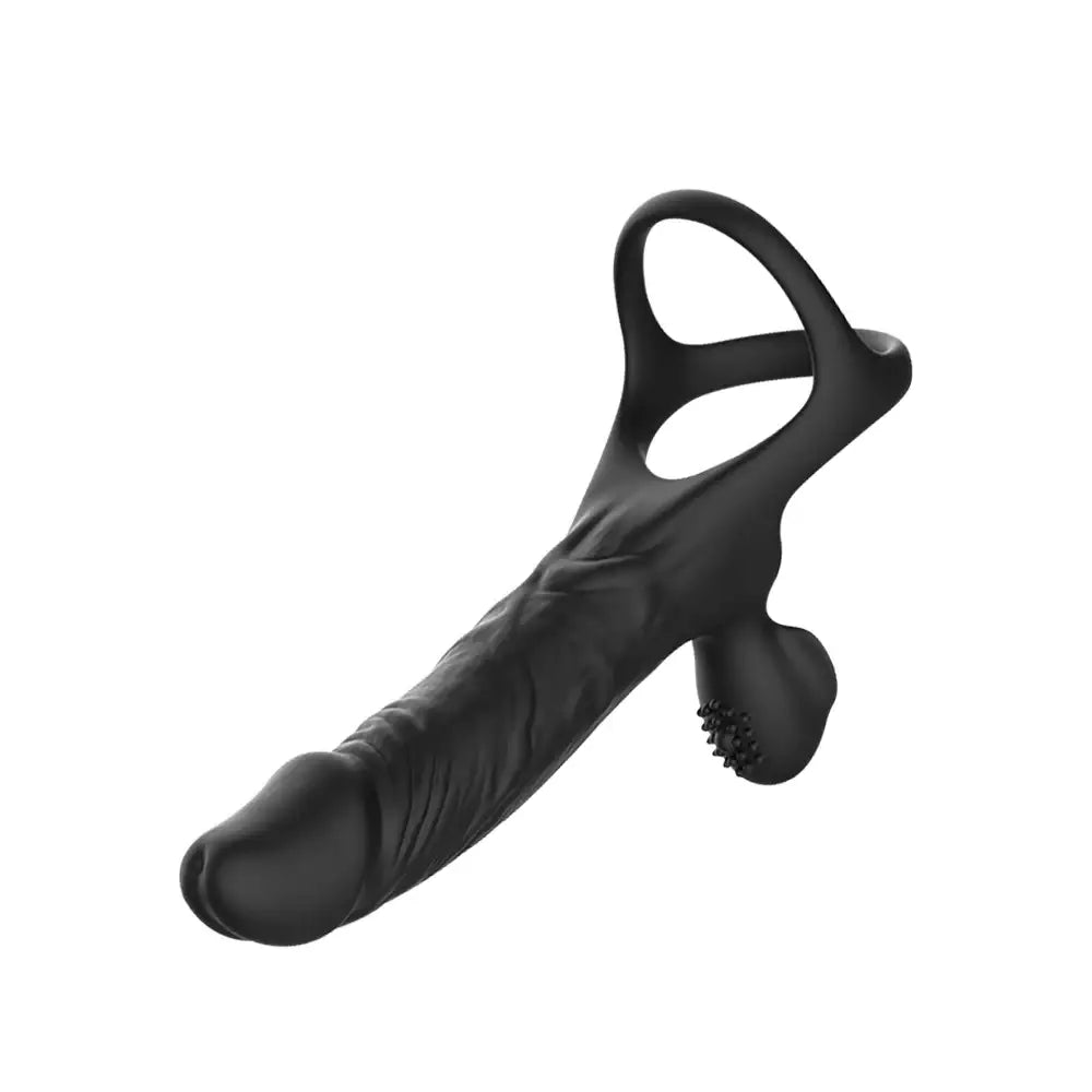 Intensity Link - APP Control Vibrating Cock Ring + Dildo Vibrator, Adult Male & Couple Rechargeable Sex Toys - Frisky Business Adult Sex Toys Shop