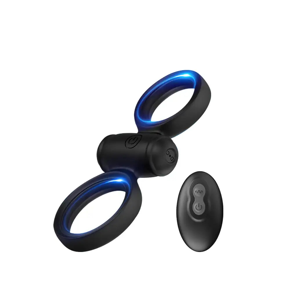 Velox Grip – Duo Loop Vibrating Cock Ring With Remote Control - Frisky Business Adult Sex Toys Shop