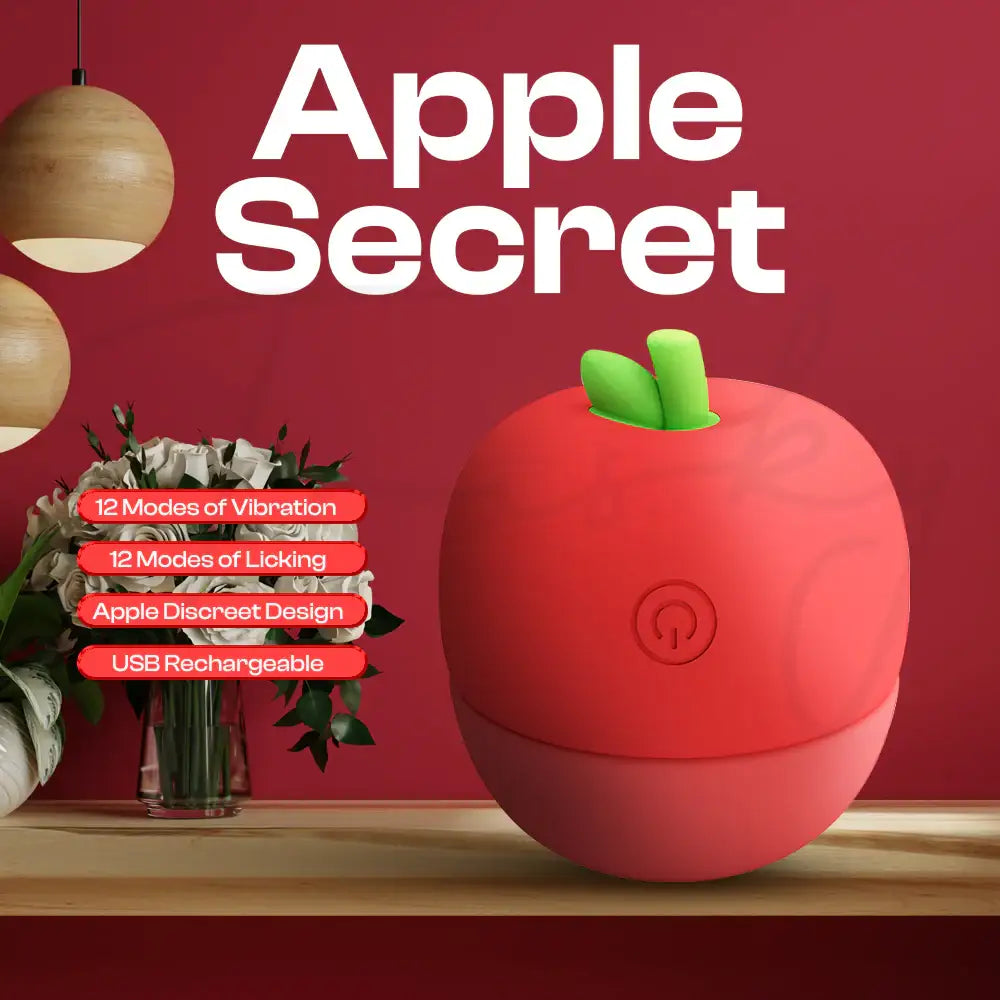 Apple Secret - Licking Clitoral Stimulator, Adult Female Flicking Vibrator Sex Toys - Frisky Business Adult Sex Toys Shop