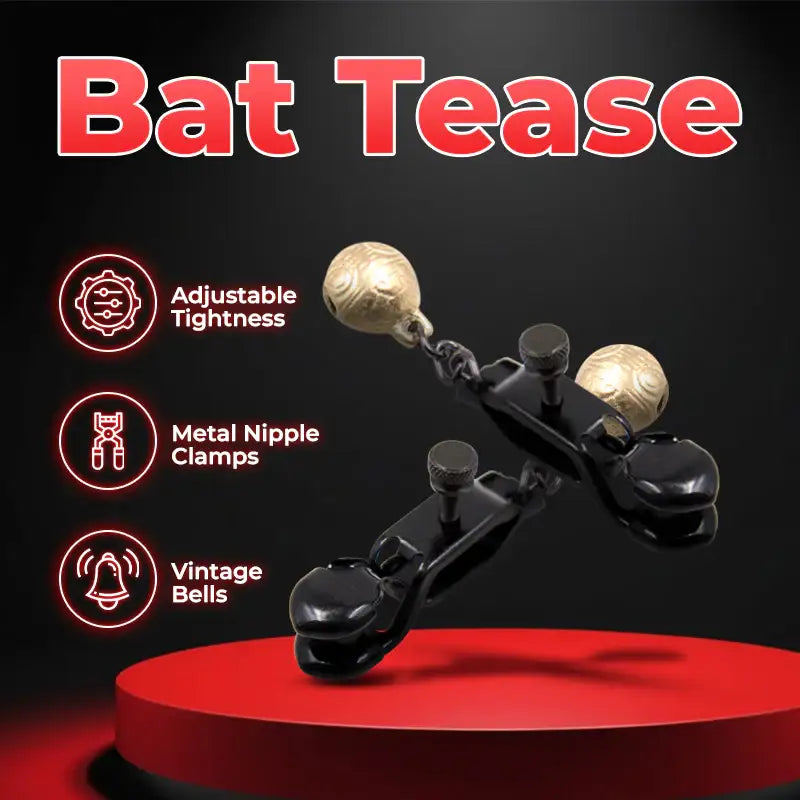 Bat’Tease - Nipple Clamps with Bells - Frisky Business Adult Sex Toys Shop
