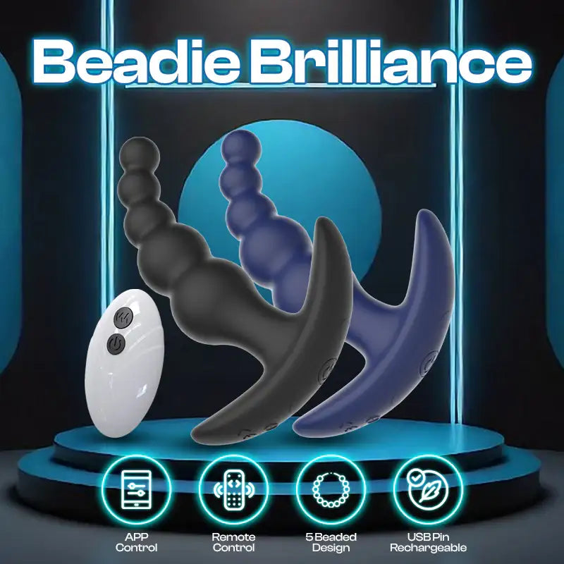 Beadie Brilliance - Vibrating Anal Plug With Remote and APP Control - Frisky Business Adult Sex Toys Shop