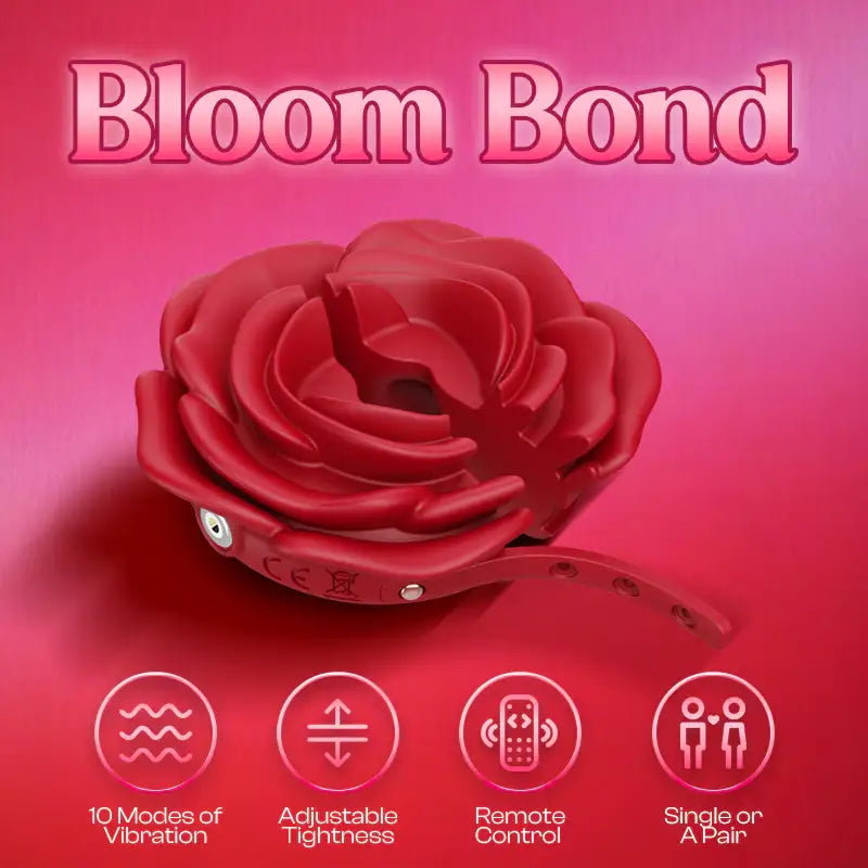 Bloom Bond - Wireless Vibrating Nipple Clamps with Remote Control - Frisky Business Adult Sex Toys Shop