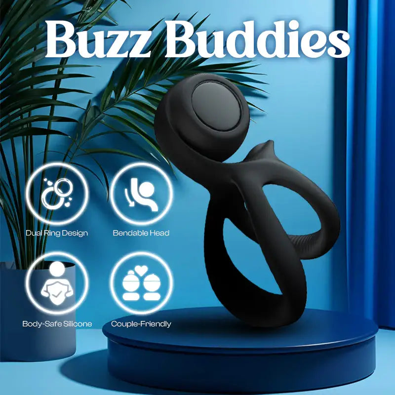 Buzz Buddies – Vibrating Dual Cock Ring - Frisky Business Adult Sex Toys Shop