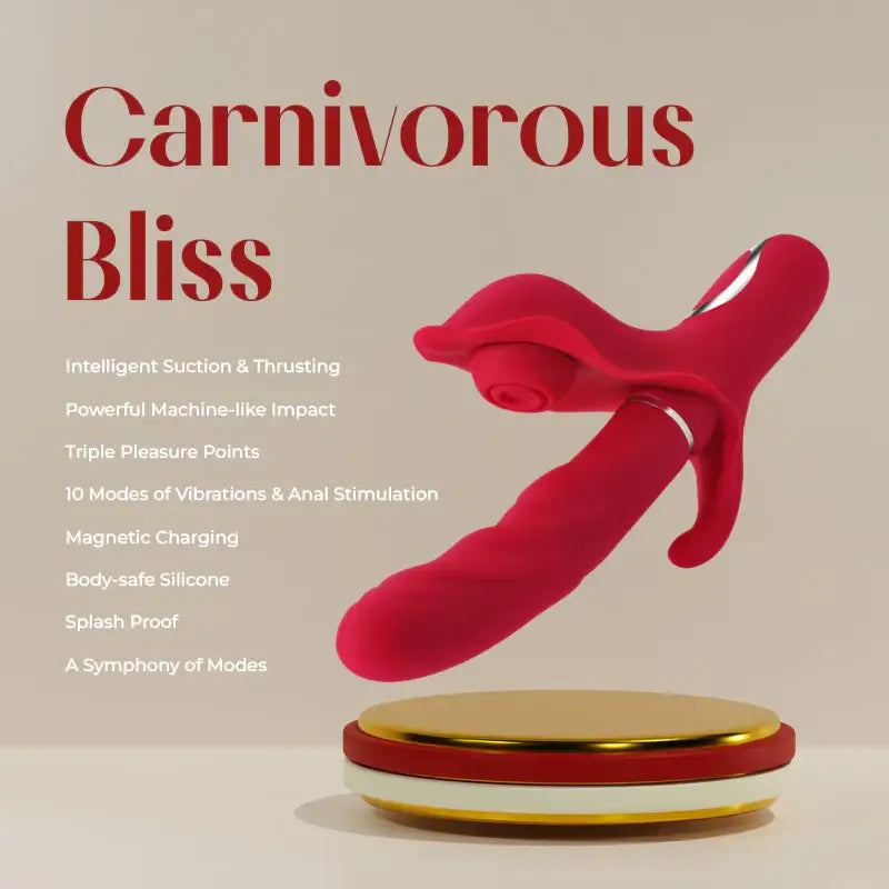 Carnivorous Bliss - Triple Stimulation Vibrator - Frisky Business Adult Sex Toys Shop