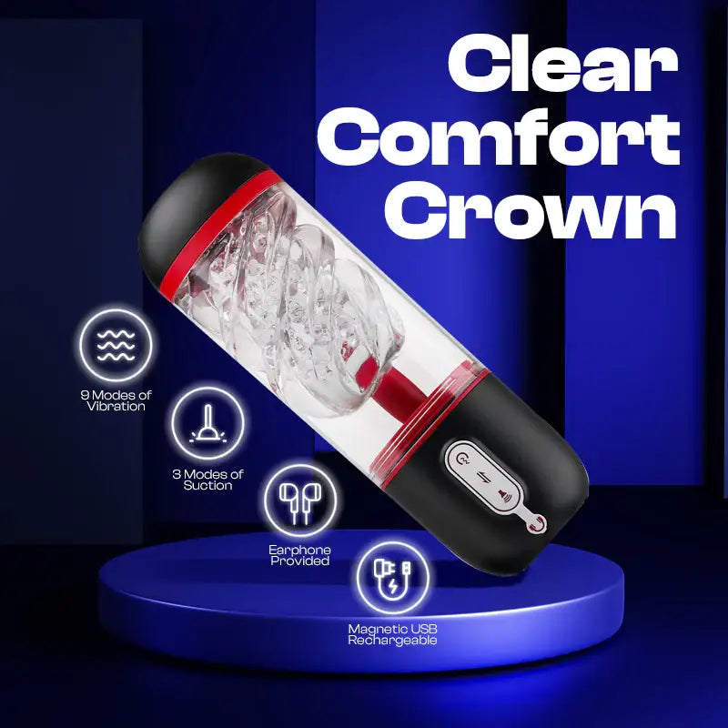 Clear’Comfort Crown - Male Automatic Masturbator - Frisky Business Adult Sex Toys Shop