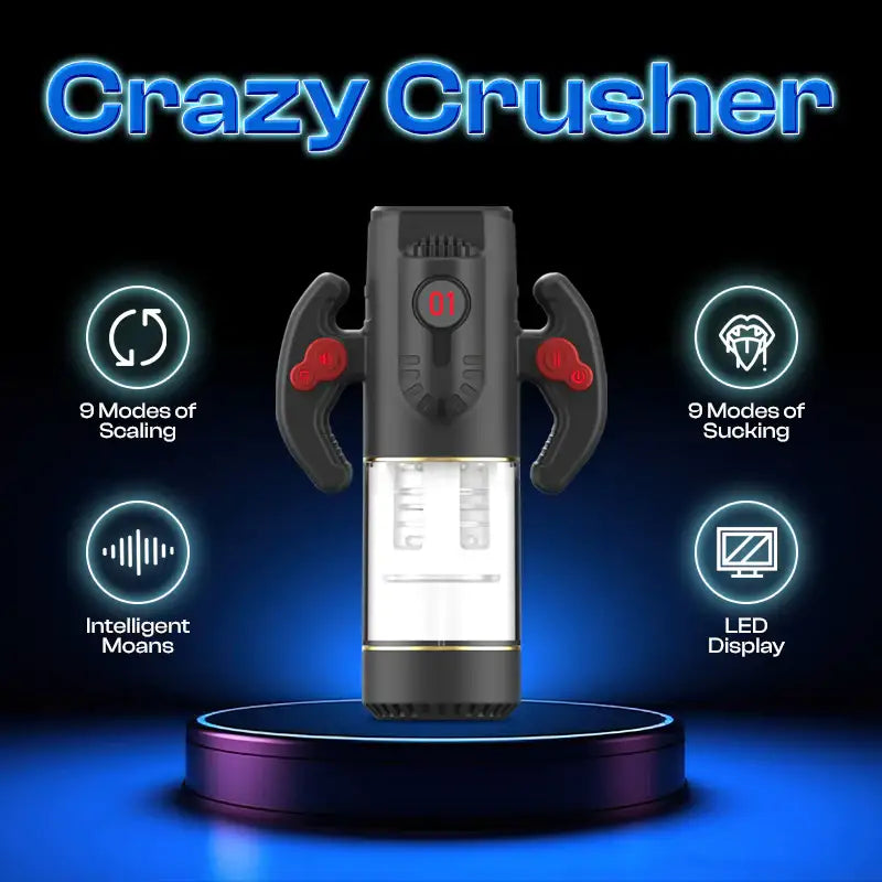 Crazy Crusher - 3-in-1 Male Automatic Masturbator - Frisky Business Adult Sex Toys Shop