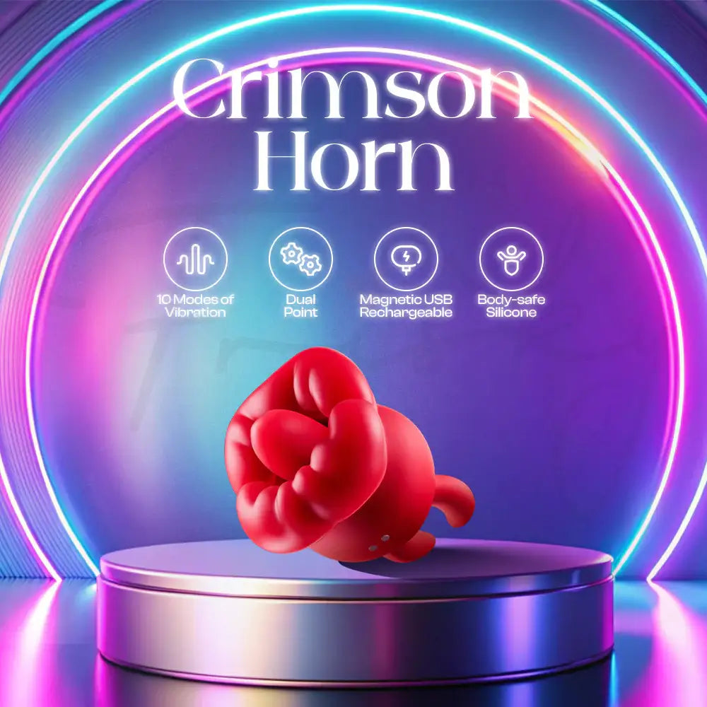 Crimson Horn - Licking Tongue Vibrator - Frisky Business Adult Sex Toys Shop