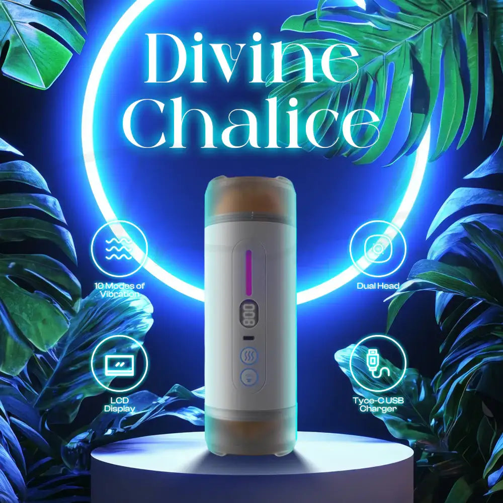 Divine Chalice – APP Control Dual Entry Auto Vibrating Masturbator - Frisky Business Adult Sex Toys Shop