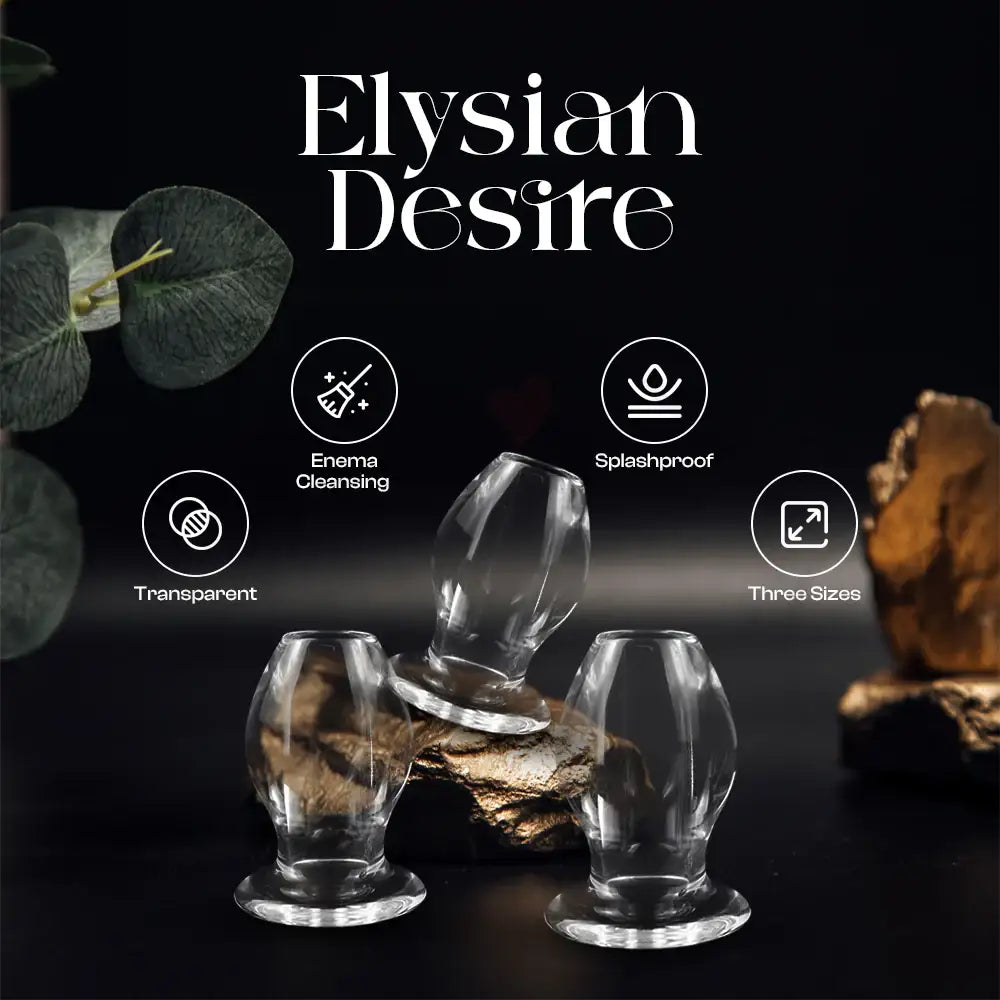 Elysian Desire - Hollow Transparent Anal Plug - Frisky Business Adult Sex Toys Shop