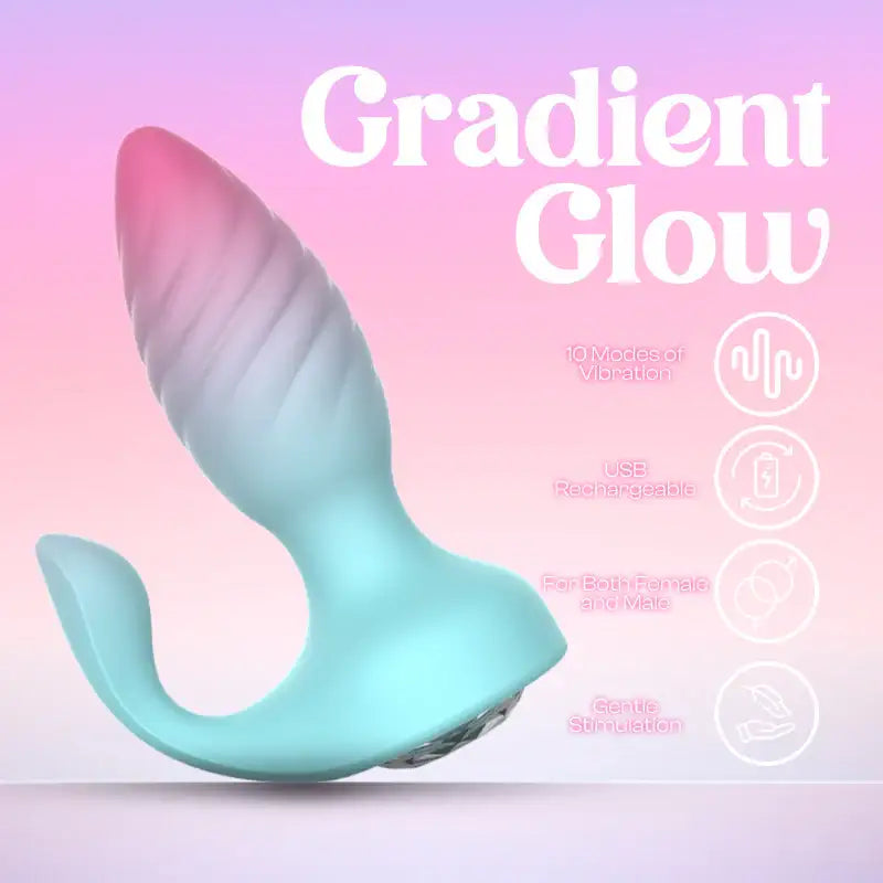 Gradient Glow - Vibrating Anal Plug with Remote Control - Frisky Business Adult Sex Toys Shop