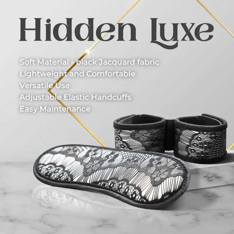 Hidden Luxe - Blindfold and Handcuffs Set - Frisky Business Adult Sex Toys Shop