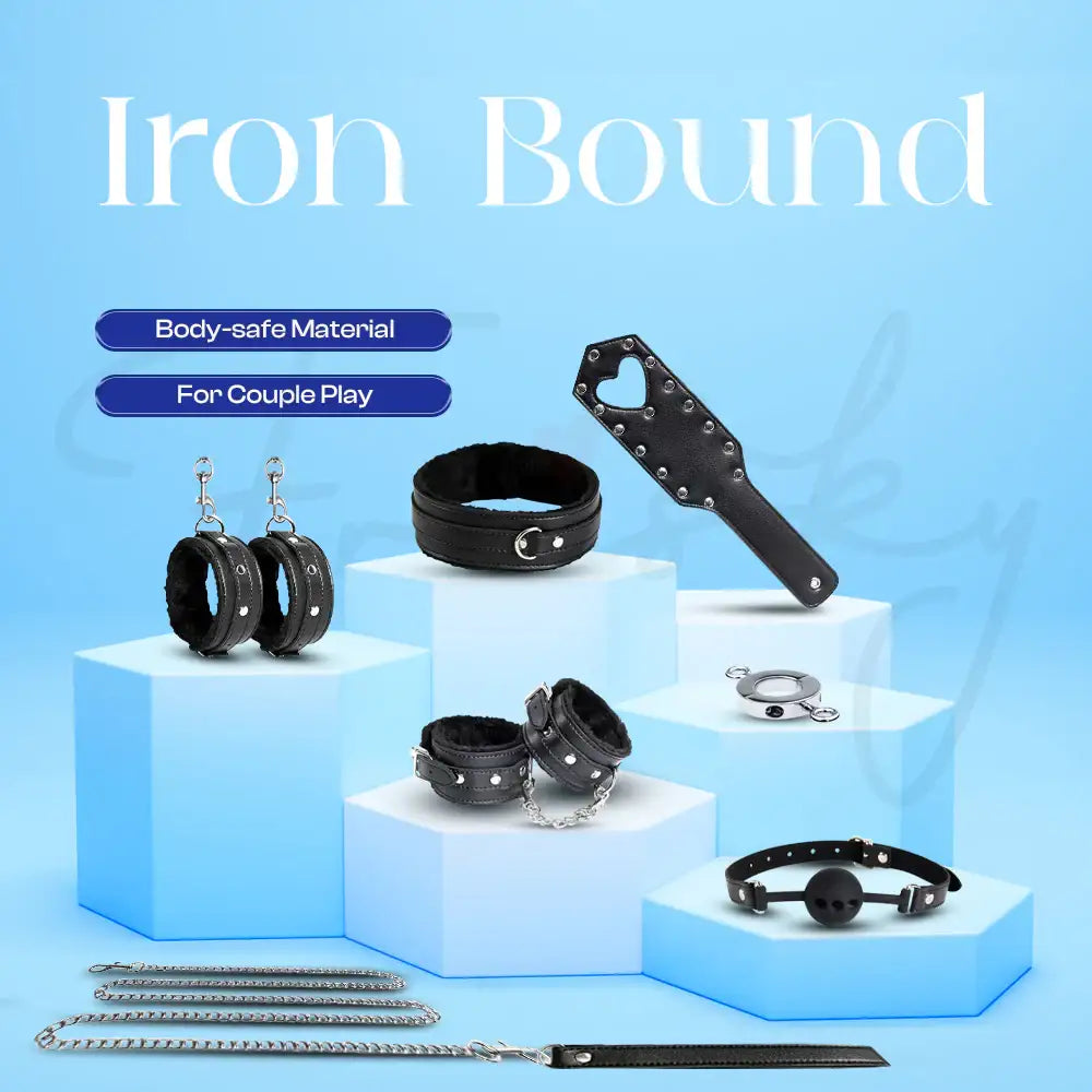 IronBound – Men Slave 7 Pcs BDSM Kit - Frisky Business Adult Sex Toys Shop
