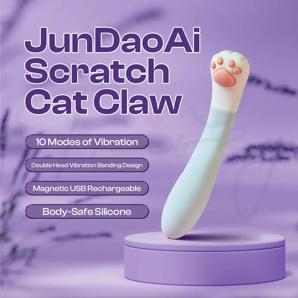 JunDaoAi Scratch Cat Claw - Bendable G-Spot Vibrator Clitoral Stimulator with Remote Control, Adult Female Vibrator Sex Toys - Frisky Business Adult Sex Toys Shop
