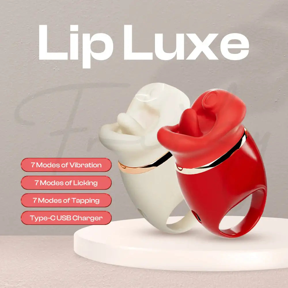 Lip Luxe - Female Oral Licking, Tapping Vibrator - Frisky Business Adult Sex Toys Shop