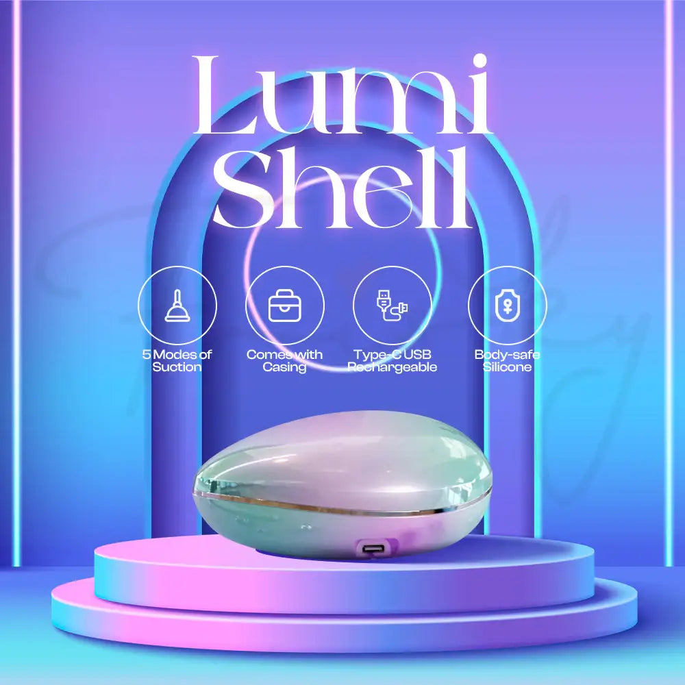 Lumi Shell - Suction Vibrator With Casing - Frisky Business Adult Sex Toys Shop