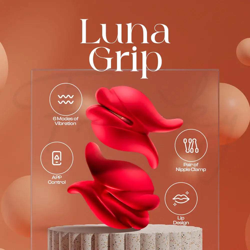 Luna Grip - APP Control Nipple Clamp Vibrator - Frisky Business Adult Sex Toys Shop