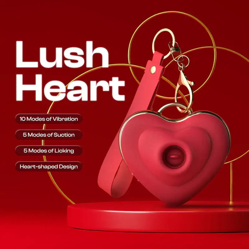 Lush Heart–3 In 1 Female Suction Licking Vibrator - Frisky Business Adult Sex Toys Shop