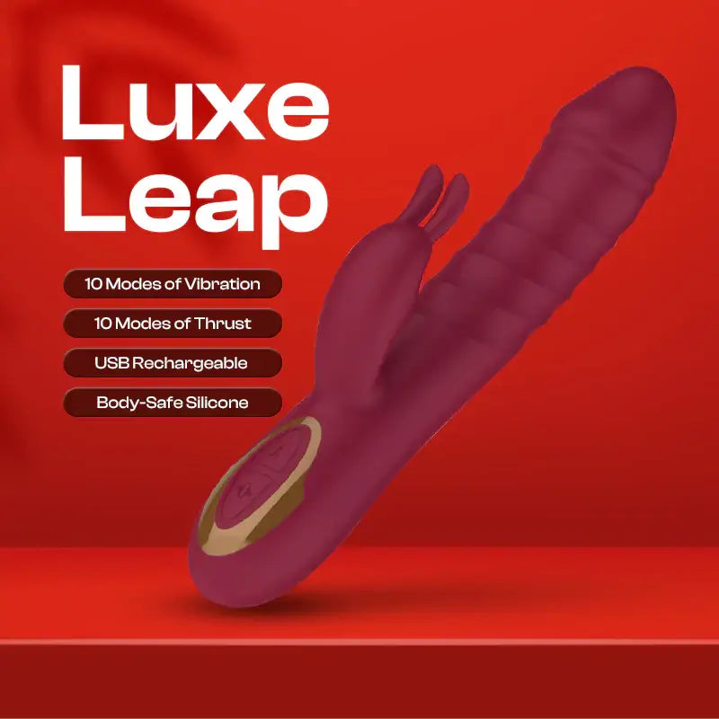 Luxe Leap - Female Rabbit Thrusting Vibrator - Frisky Business Adult Sex Toys Shop