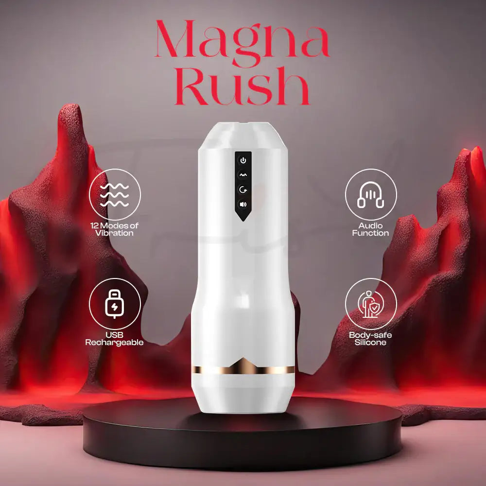 MagnaRush – Auto Suction and Vibrating Masturbator - Frisky Business Adult Sex Toys Shop