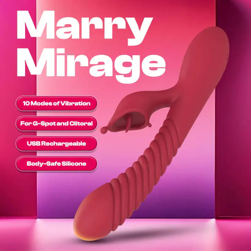 Marry Mirage - Dual Vibrator with Licking Tongue - Frisky Business Adult Sex Toys Shop