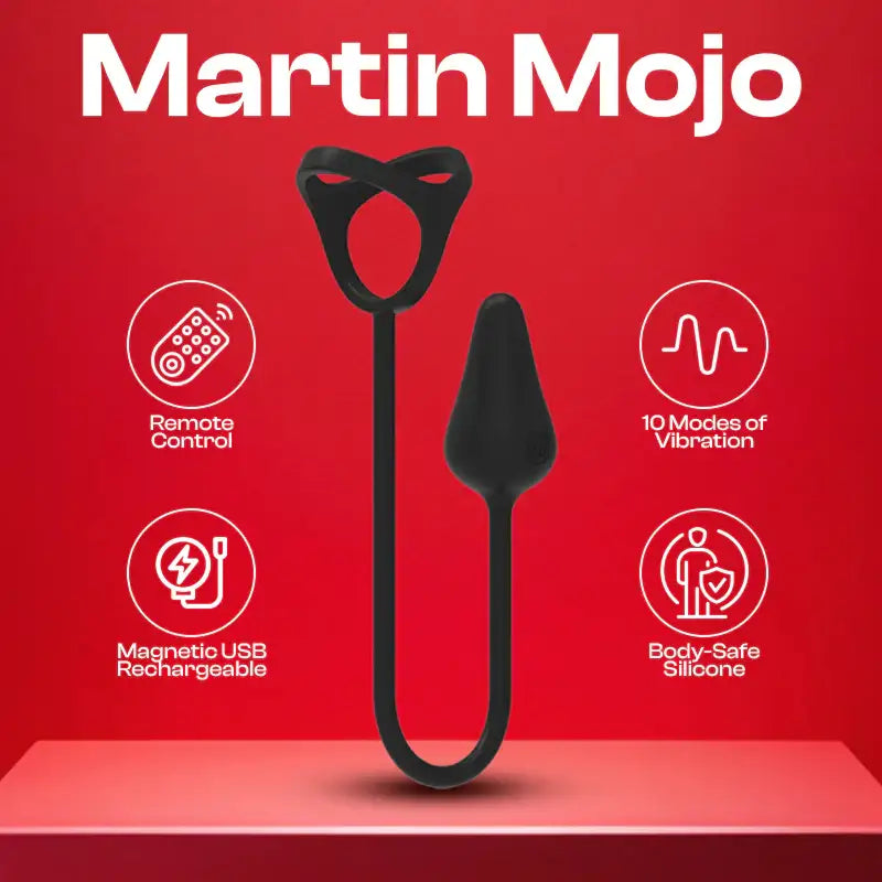 Martin Mojo - Anal Vibrator and Cock Ring with Remote Control - Frisky Business Adult Sex Toys Shop