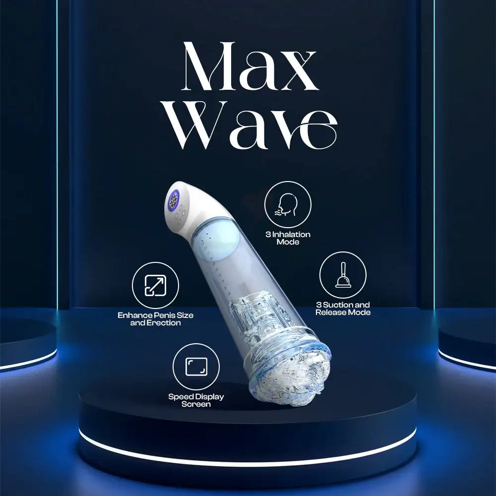 Max Wave - Automatic Penis Pump Compatible with Water Treatment - Frisky Business Adult Sex Toys Shop