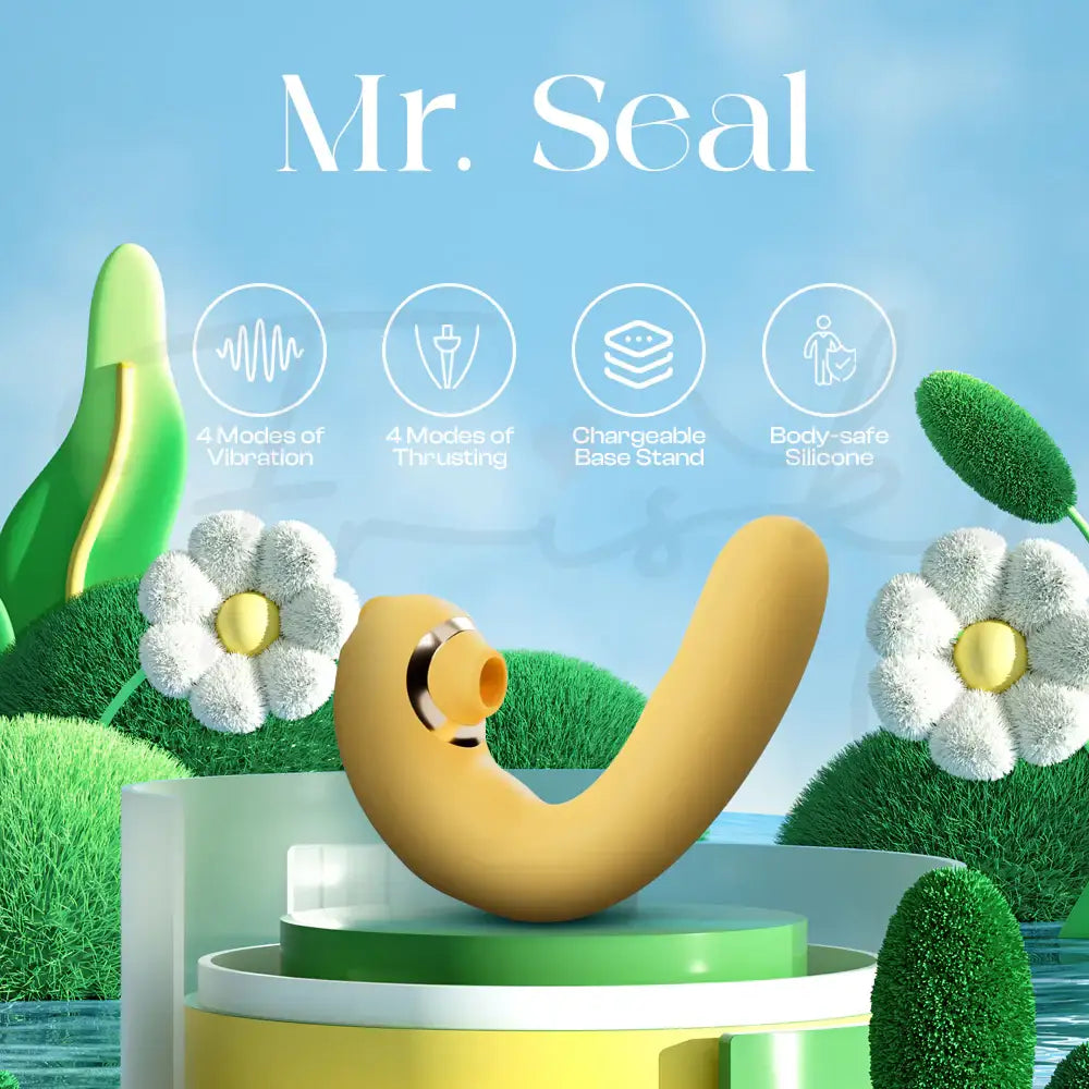 Mr. Seal – Thrusting + Suction Vibrator - Frisky Business Adult Sex Toys Shop