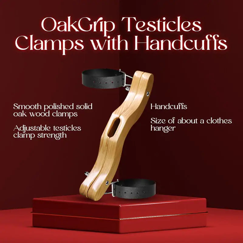 The OakGrip Testicles Clamps with Handcuffs - Frisky Business Adult Sex Toys Shop