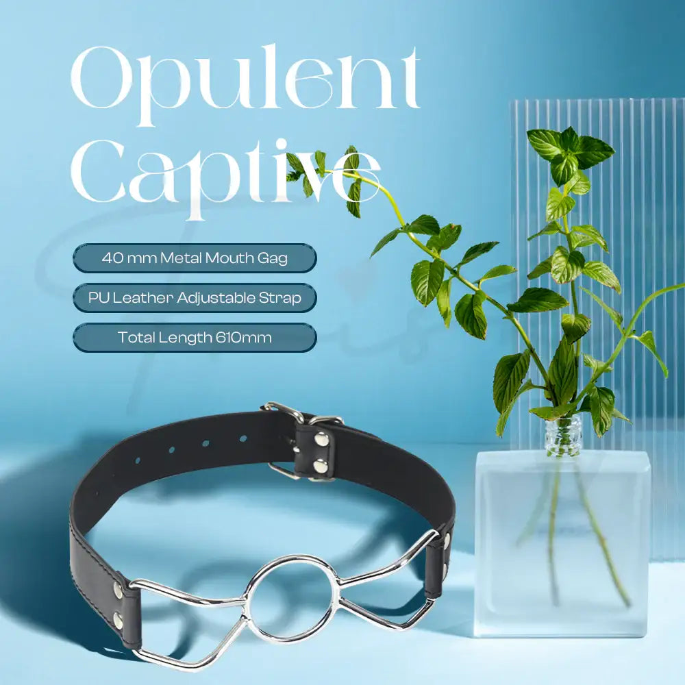 Opulent Captive – BDSM Metal Mouth Gag - Frisky Business Adult Sex Toys Shop