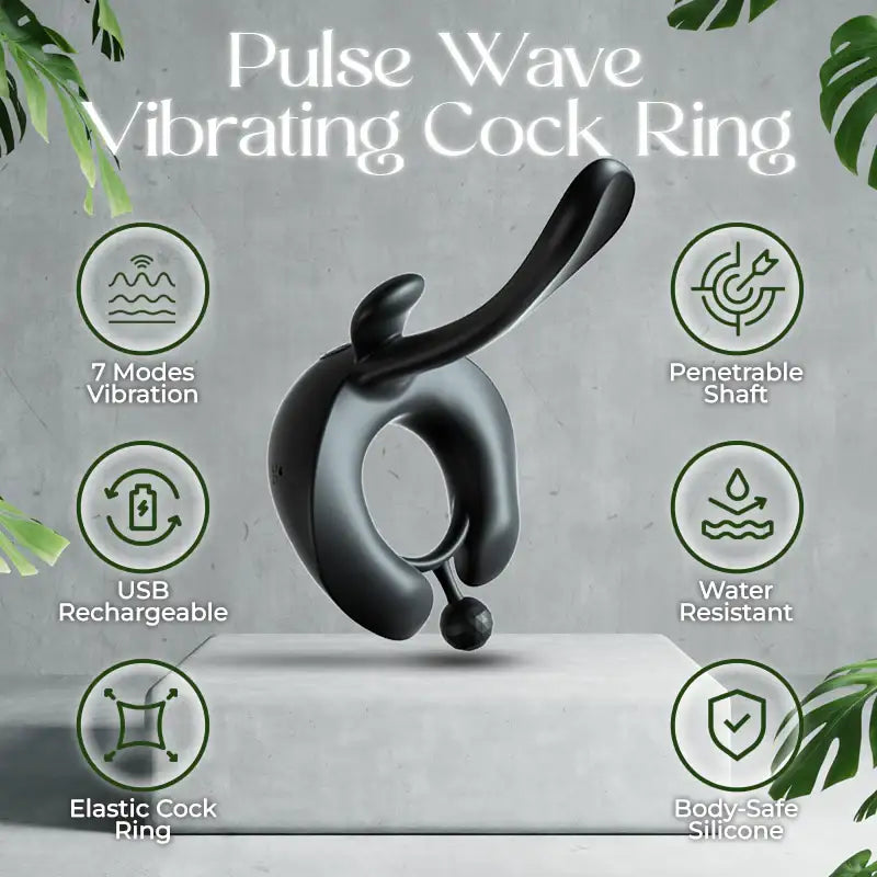 Pulse Wave Vibrating Cock Ring - Frisky Business Adult Sex Toys Shop