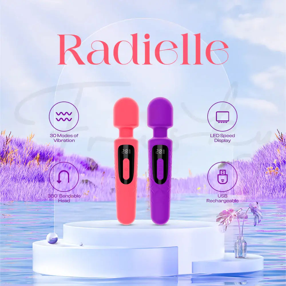 Radielle - LED Display AV Wand Vibrator - Frisky Business Adult Sex Toys Shop