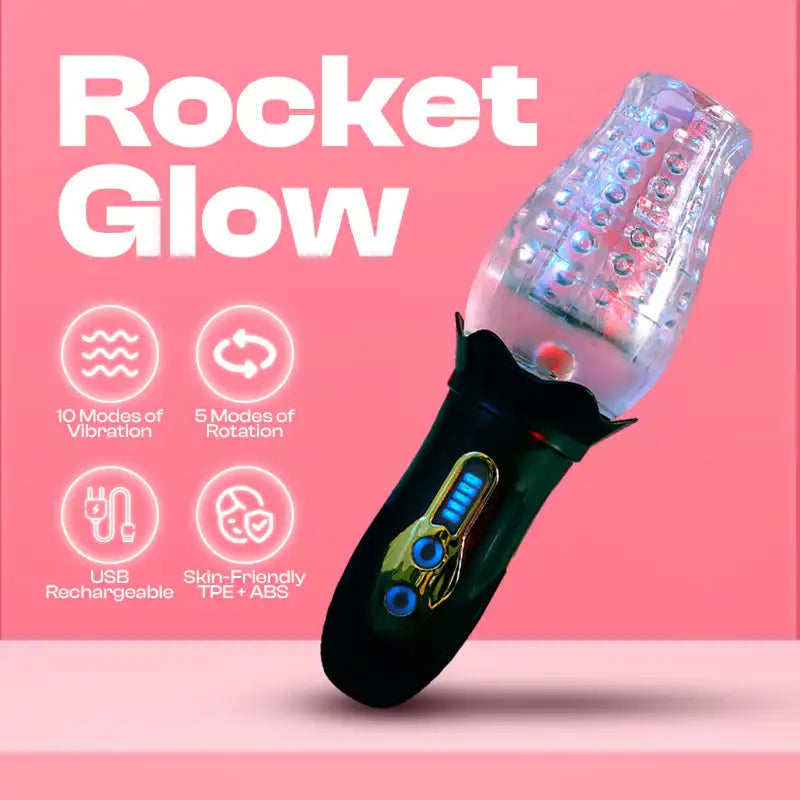 Rocket Glow - Rotating Masturbator and Penis Trainer - Frisky Business Adult Sex Toys Shop