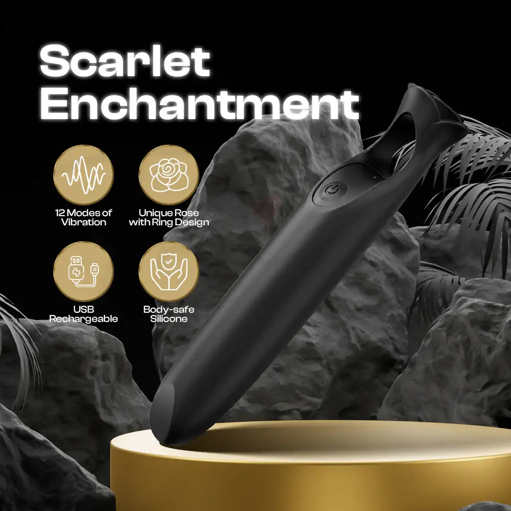Scarlet Enchantment – Rosey Lipstick Mini AV Bullet Vibrator - Frisky Business Adult Sex Toys Shop