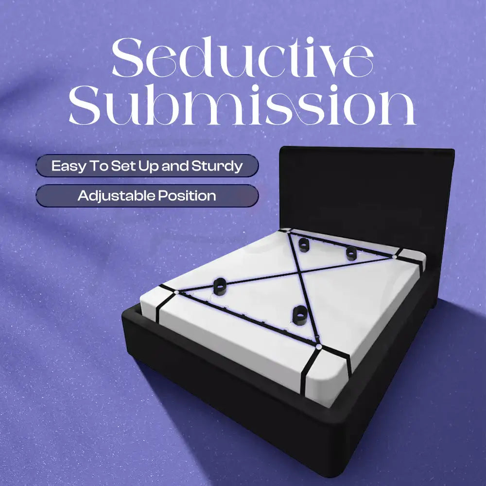 Seductive Submission – BDSM Bed Bondage Hand & Leg Cuff Set - Frisky Business Adult Sex Toys Shop