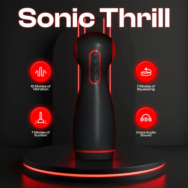 Sonic Thrill - Automatic Male Masturbator With Audio - Frisky Business Adult Sex Toys Shop