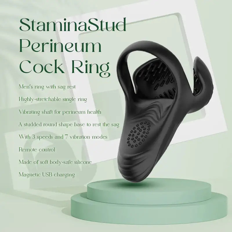 Stamina Stud Perineum Cock Ring - Frisky Business Adult Sex Toys Shop