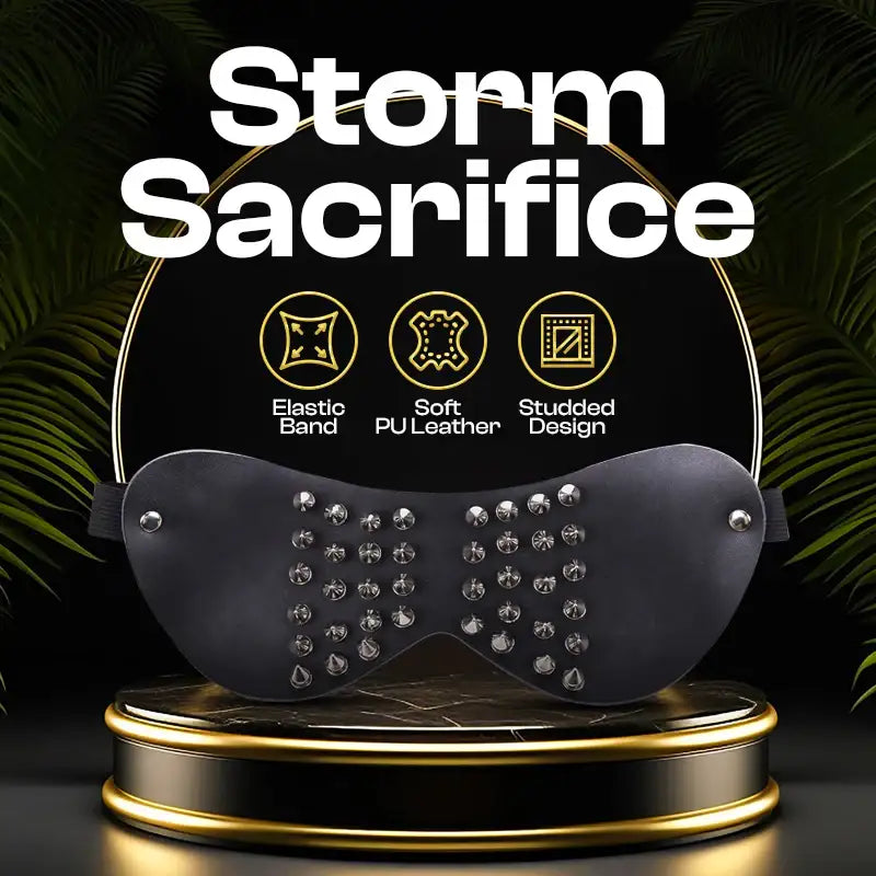 Storm Sacrifice - BDSM Studded Blindfold - Frisky Business Adult Sex Toys Shop