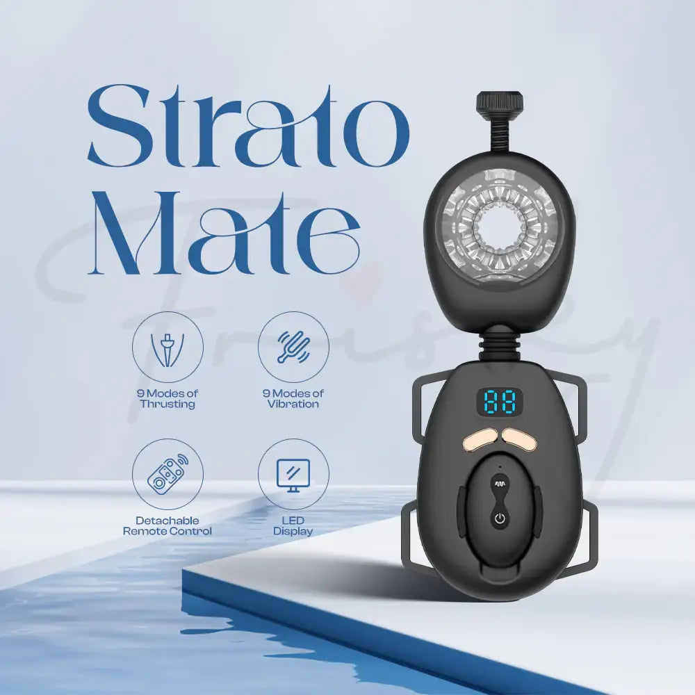 StratoMate - Hands Free Automatic Thrusting Masturbator With Remote Control - Frisky Business Adult Sex Toys Shop
