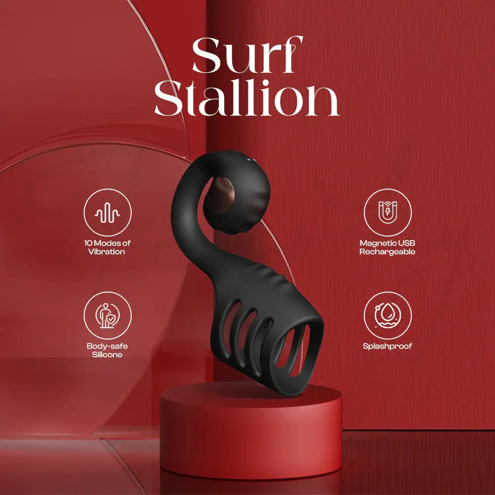 SurfStallion - Remote Control Vibrating Cock Ring - Frisky Business Adult Sex Toys Shop