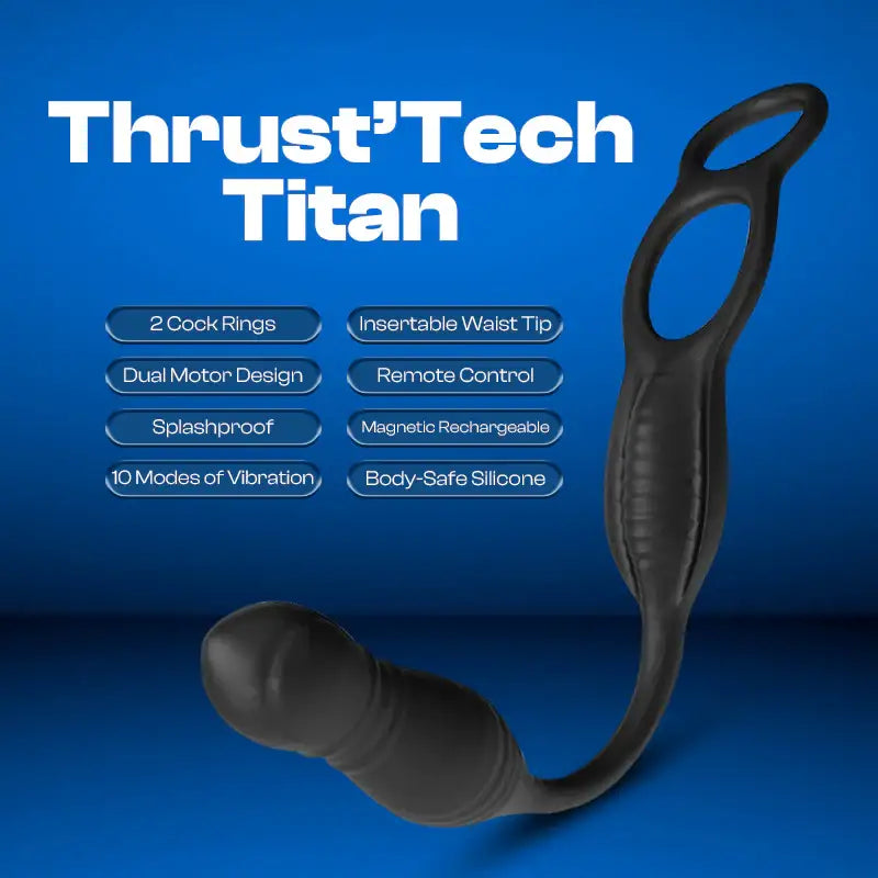 Thrust’Tech Titan – Prostate Massager with 2 Rings - Frisky Business Adult Sex Toys Shop