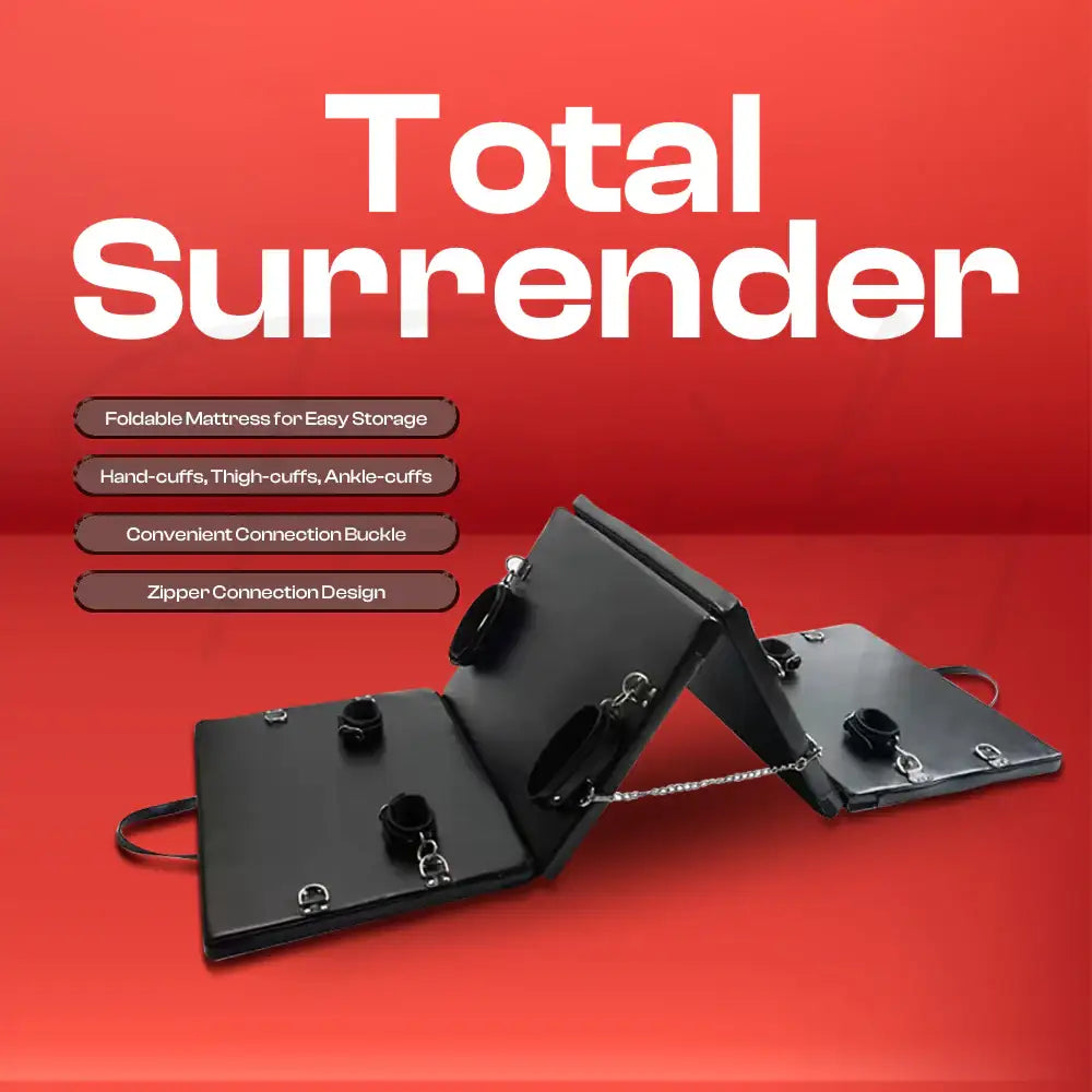 Total Surrender – BDSM Full Body Bondage Foldable Mattress With Multiple Cuff Set - Frisky Business Adult Sex Toys Shop