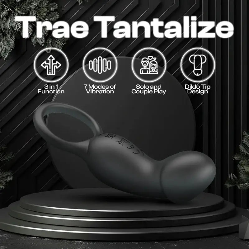 Trae Tantalize - 3-in-1 Vibrating Cock Ring - Frisky Business Adult Sex Toys Shop