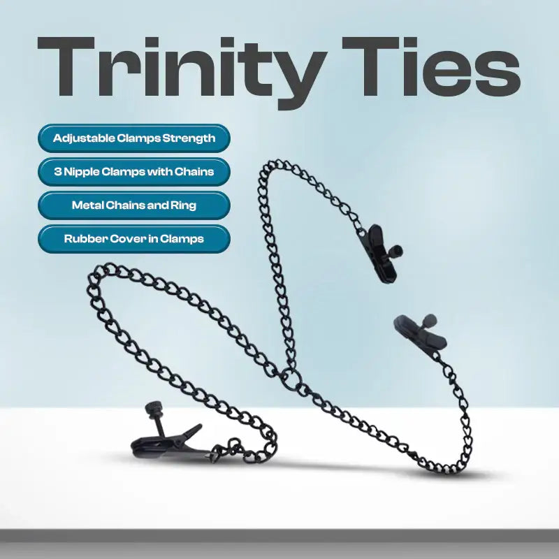 Trinity Ties - Y-shaped Nipple Clamps with Chains - Frisky Business Adult Sex Toys Shop