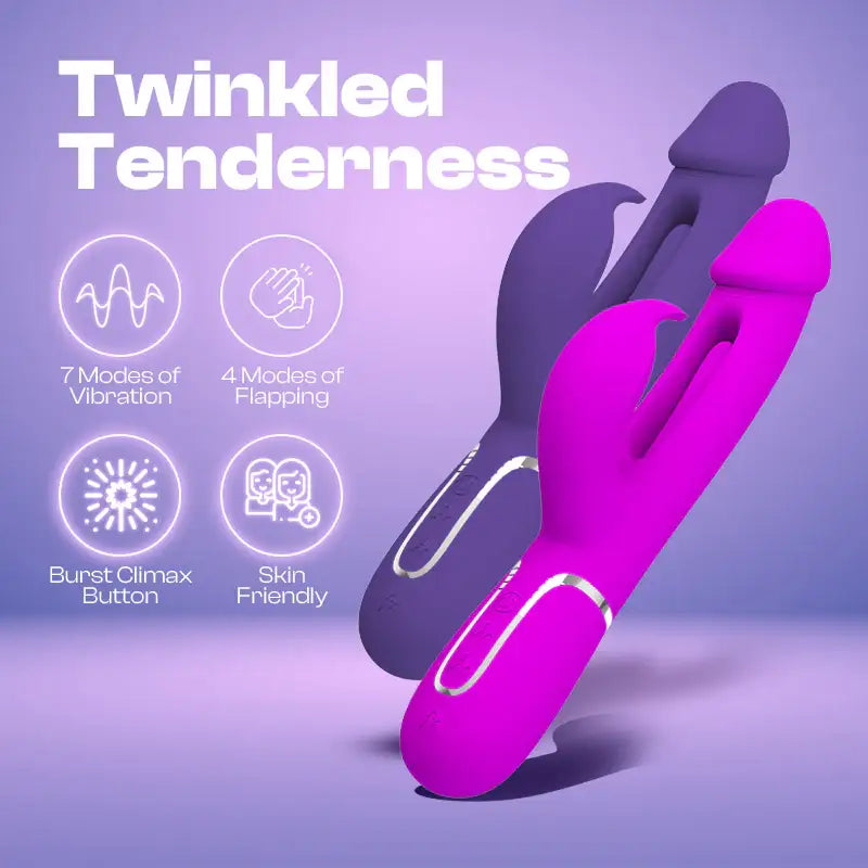 Twinkled Tenderness - Multi-Function Rabbit Vibrator - Frisky Business Adult Sex Toys Shop