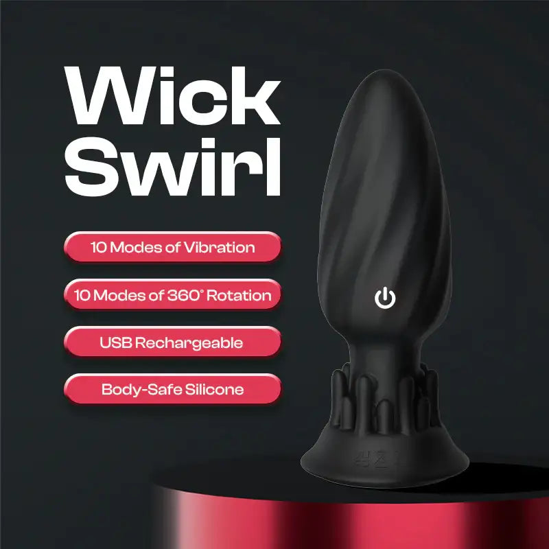 Wick Swirl – Rotating Butt Plug with APP Control - Frisky Business Adult Sex Toys Shop