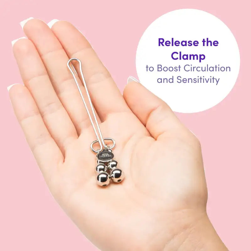 Fifty Shades Darker Just Sensation Beaded Clitoral Clamps BDSM soft-tipped ergonomic design for comfort Singapore
