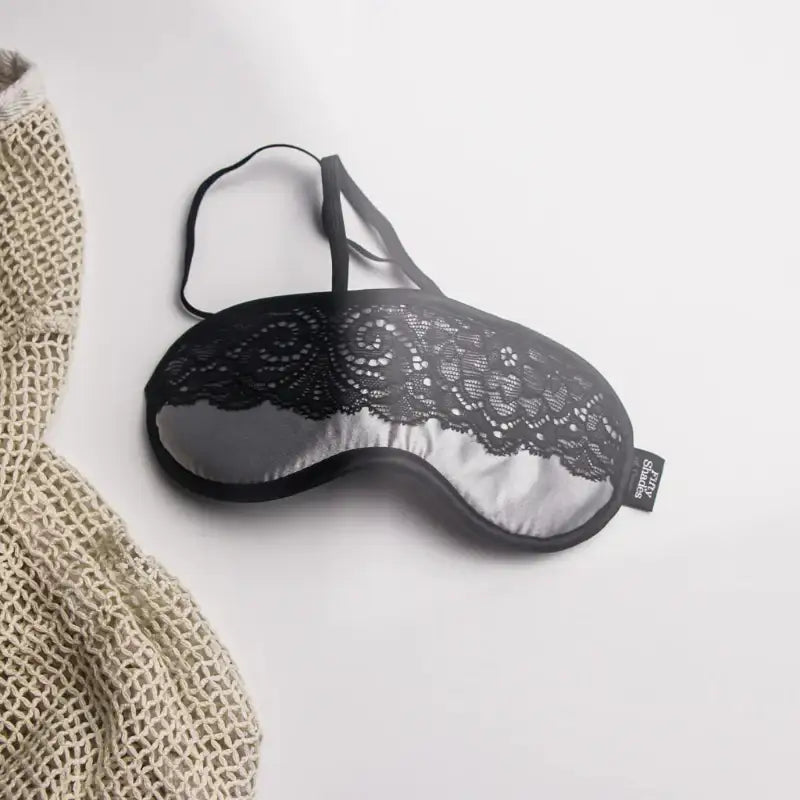 Fifty Shades Of Grey Play Nice Satin & Lace Blindfold adjustable strap lightweight sensory accessory Singapore